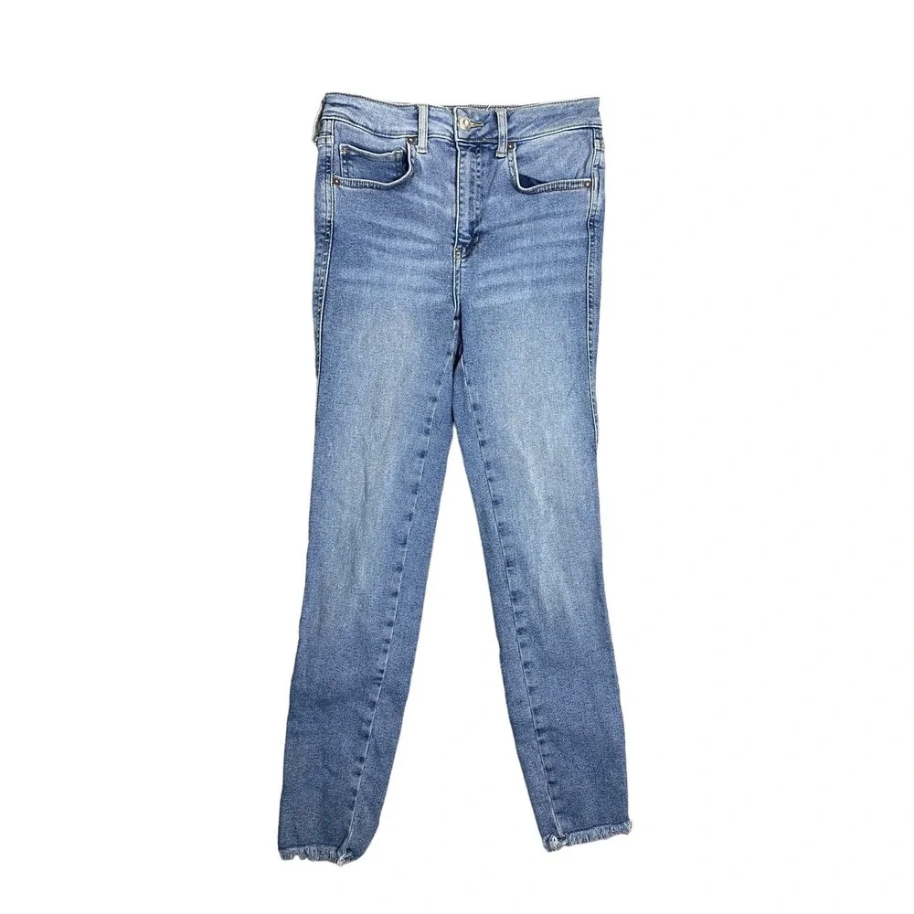 We The Free Womens Straight Leg Blue Denim 5‎ Pockets Size 27